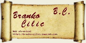 Branko Cilić vizit kartica